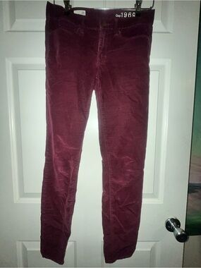 GAP Burgundy Corduroy Skinny Pants